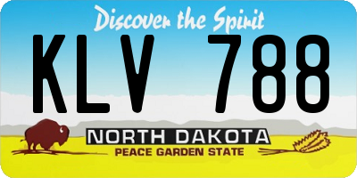 ND license plate KLV788