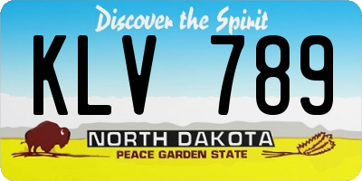 ND license plate KLV789