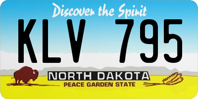 ND license plate KLV795