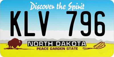ND license plate KLV796