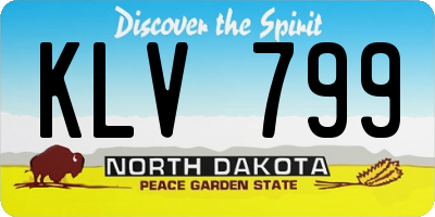ND license plate KLV799