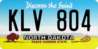 ND license plate KLV804