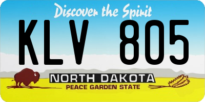 ND license plate KLV805