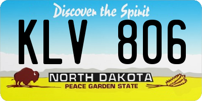 ND license plate KLV806