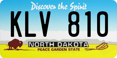 ND license plate KLV810
