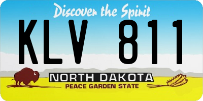 ND license plate KLV811