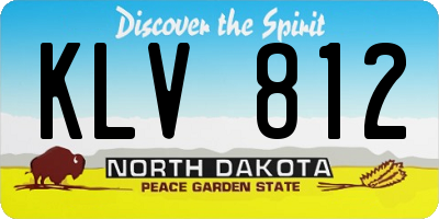 ND license plate KLV812