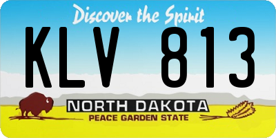ND license plate KLV813