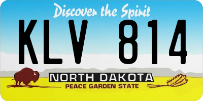 ND license plate KLV814