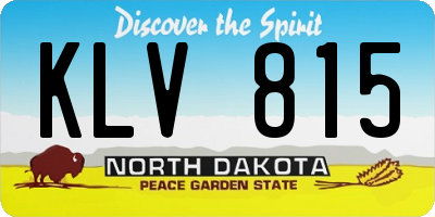 ND license plate KLV815