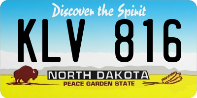 ND license plate KLV816