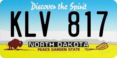ND license plate KLV817
