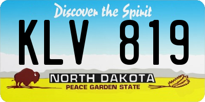 ND license plate KLV819