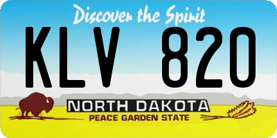 ND license plate KLV820