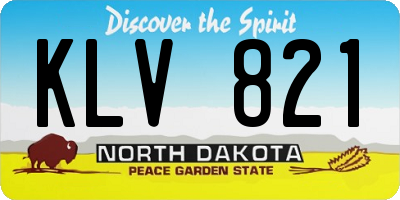 ND license plate KLV821