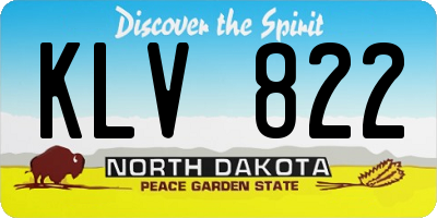 ND license plate KLV822