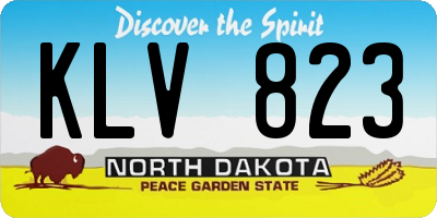 ND license plate KLV823