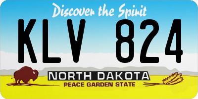 ND license plate KLV824