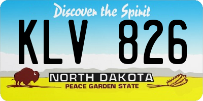 ND license plate KLV826