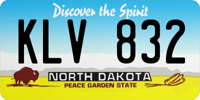 ND license plate KLV832