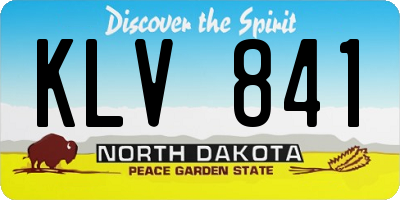 ND license plate KLV841