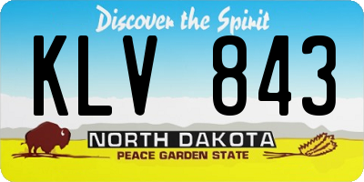 ND license plate KLV843
