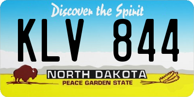 ND license plate KLV844