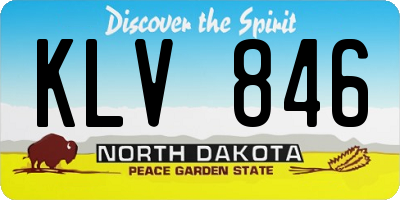 ND license plate KLV846