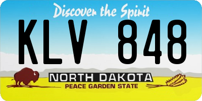 ND license plate KLV848