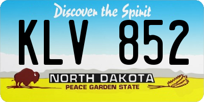 ND license plate KLV852