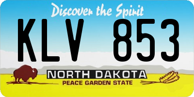 ND license plate KLV853