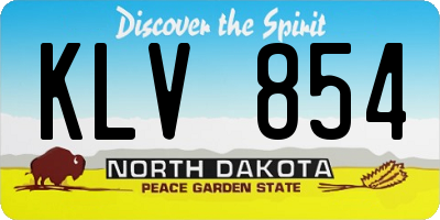 ND license plate KLV854