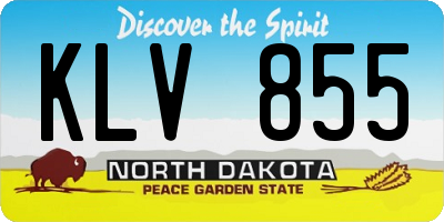 ND license plate KLV855