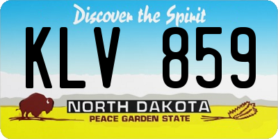 ND license plate KLV859