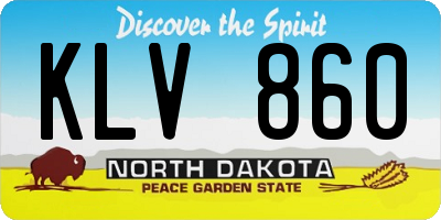 ND license plate KLV860