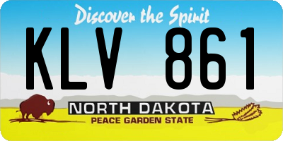 ND license plate KLV861
