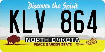ND license plate KLV864