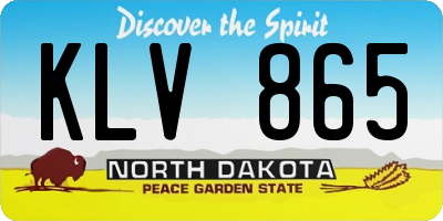 ND license plate KLV865