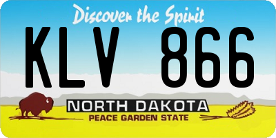 ND license plate KLV866
