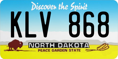 ND license plate KLV868