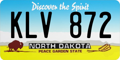 ND license plate KLV872