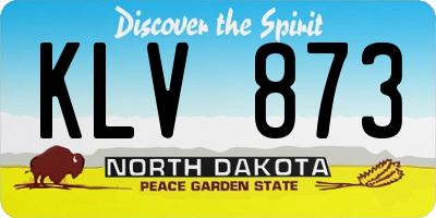 ND license plate KLV873
