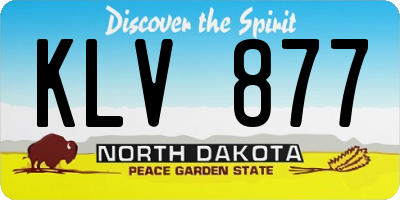 ND license plate KLV877