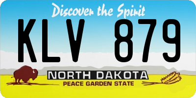 ND license plate KLV879