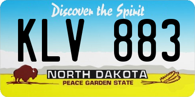 ND license plate KLV883