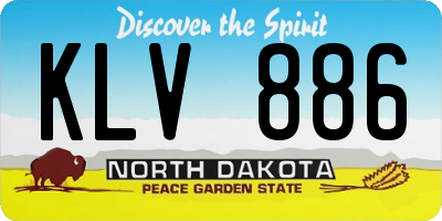 ND license plate KLV886