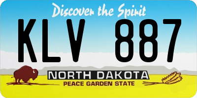 ND license plate KLV887