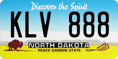 ND license plate KLV888