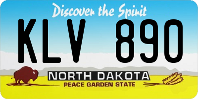 ND license plate KLV890