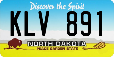ND license plate KLV891